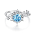 Ice Blue Snowflake Ring