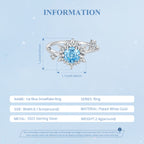 Ice Blue Snowflake Ring