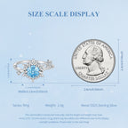 Ice Blue Snowflake Ring
