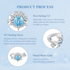 Ice Blue Snowflake Ring