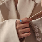 Ice Blue Snowflake Ring