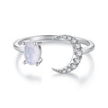Natural Moonstone Open Ring