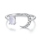 Natural Moonstone Open Ring