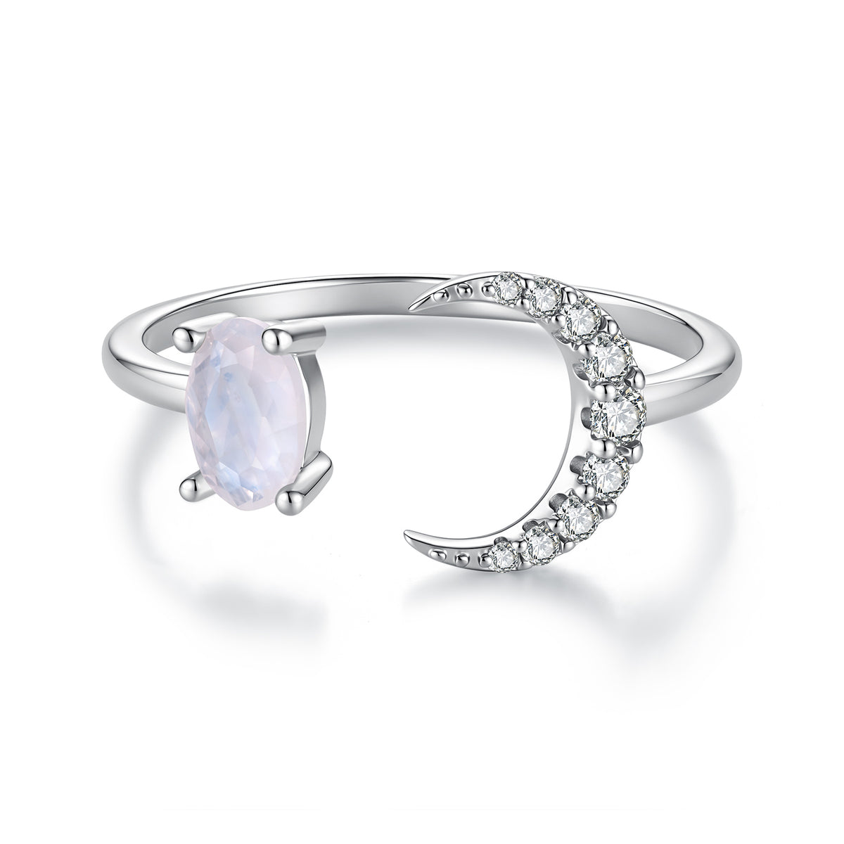 Natural Moonstone Open Ring