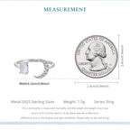 Natural Moonstone Open Ring