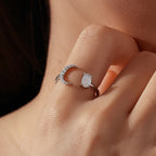 Natural Moonstone Open Ring