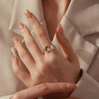 Natural Moonstone Open Ring