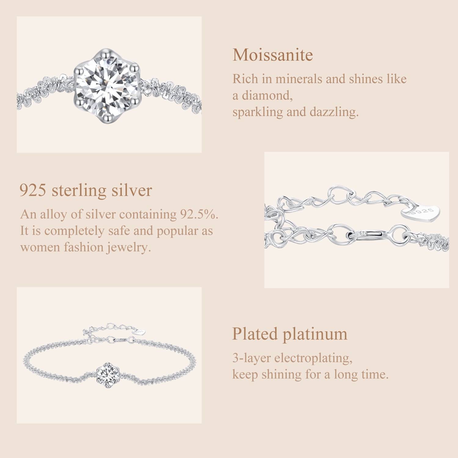 Moissanite Tennis Bracelet