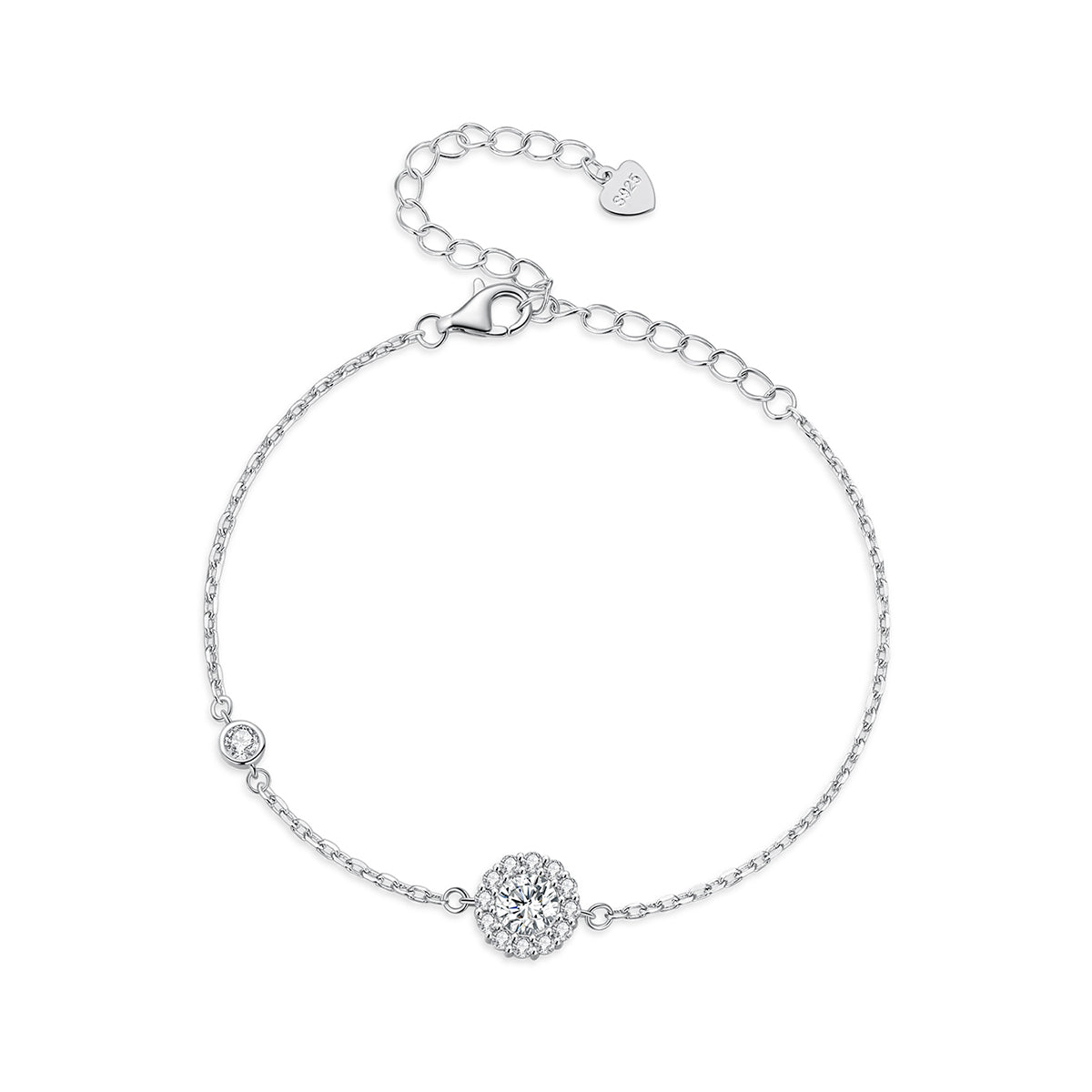Halo Solitaire Bracelet