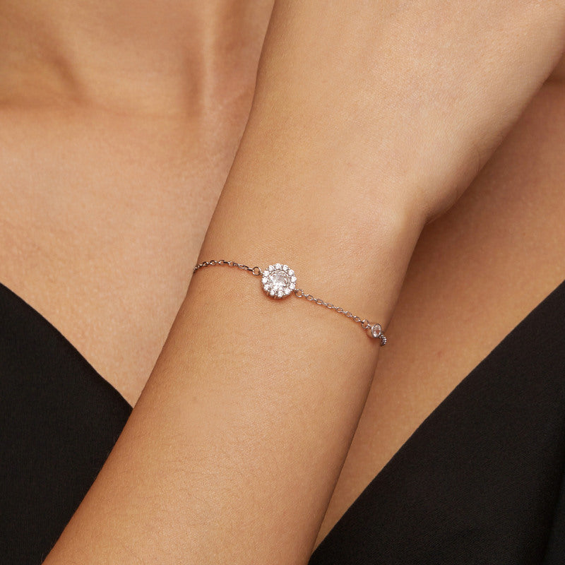 Halo Solitaire Bracelet
