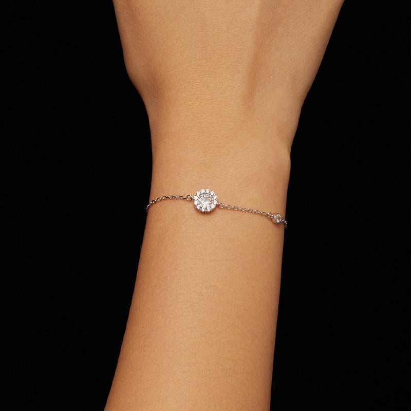 Halo Solitaire Bracelet