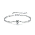 Bezel Solitaire Chain Bracelet