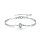 Bezel Solitaire Chain Bracelet