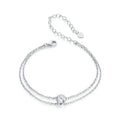 Double Chain Solitaire Bracelet