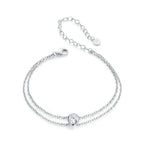Double Chain Solitaire Bracelet