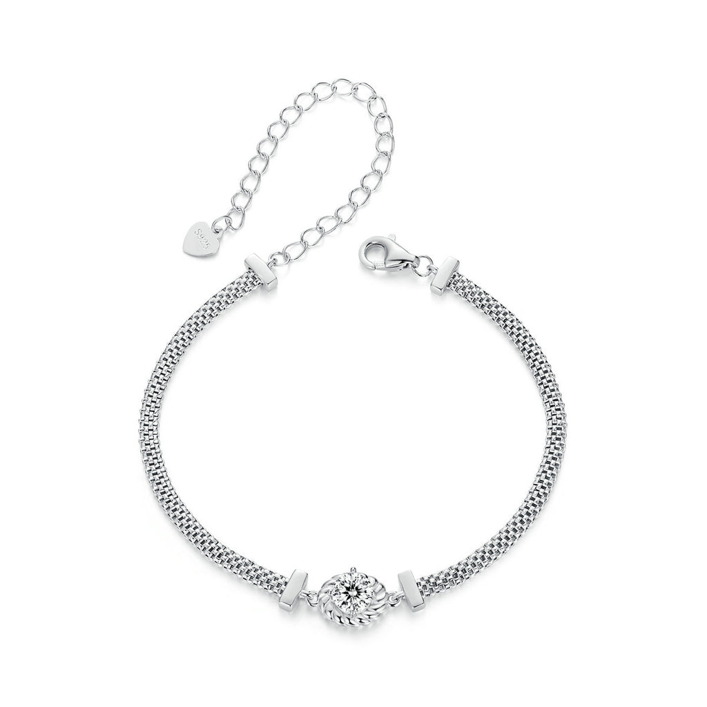 Twisted Rope Solitaire Bracelet