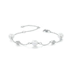 Pearl & Bezel Station Bracelet