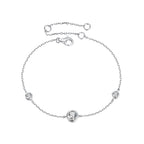 Three-Stone Bezel Bracelet