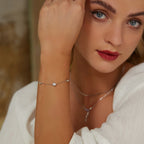 Three-Stone Bezel Bracelet