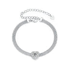 Pavé Heart Chain Bracelet
