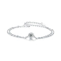 Double Chain Bezel Bracelet