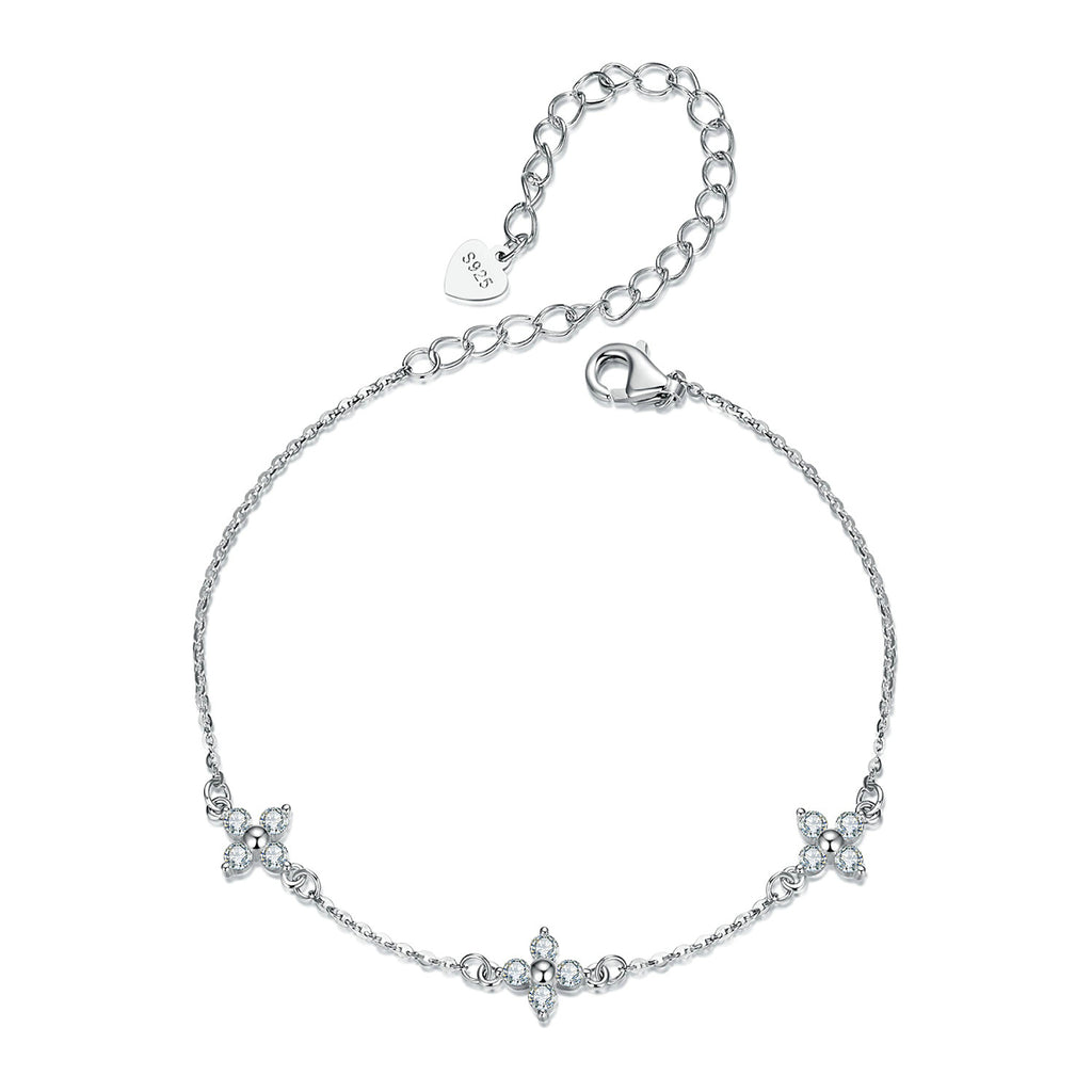 Three-Flower Station Bracelet