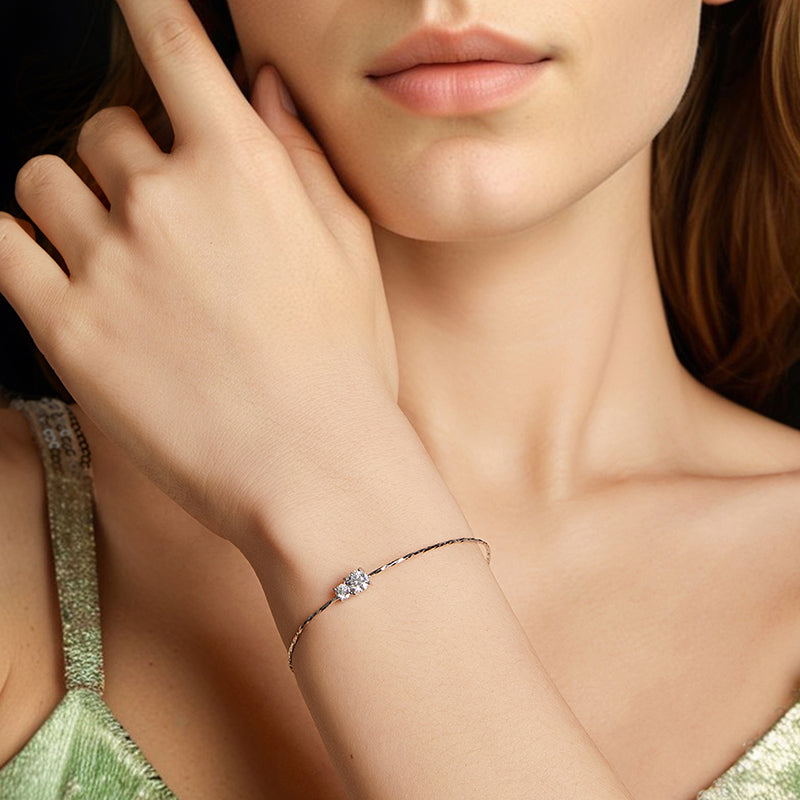 Two-Stone Twin Bracelet