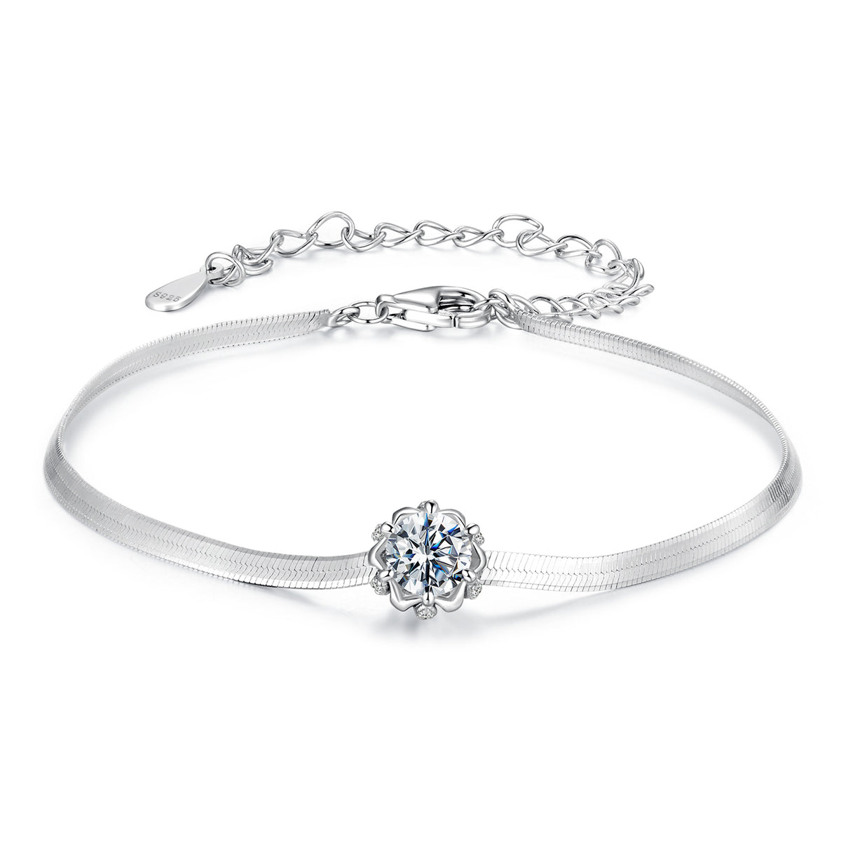 Floral Herringbone Bracelet