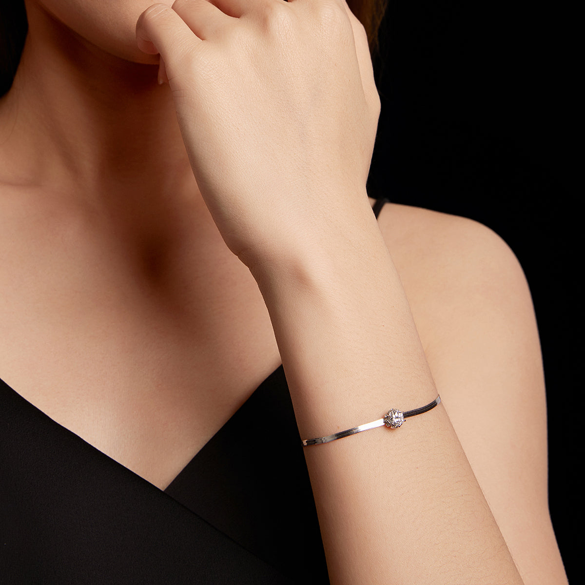 Floral Herringbone Bracelet