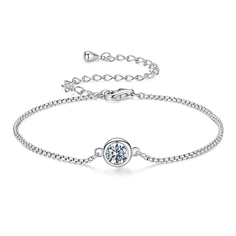Box Chain Bezel Bracelet