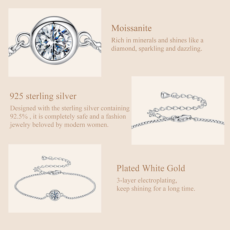 Box Chain Bezel Bracelet