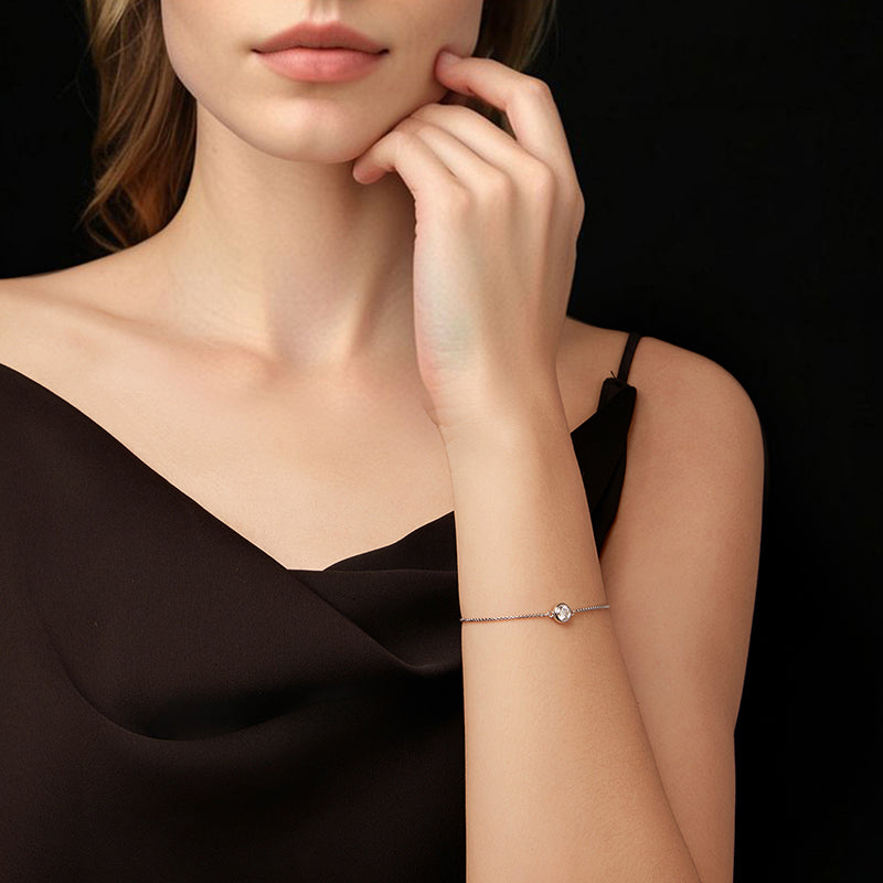 Box Chain Bezel Bracelet