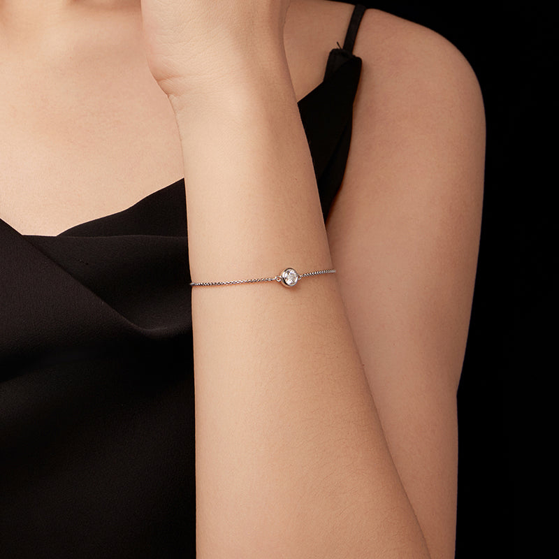 Box Chain Bezel Bracelet