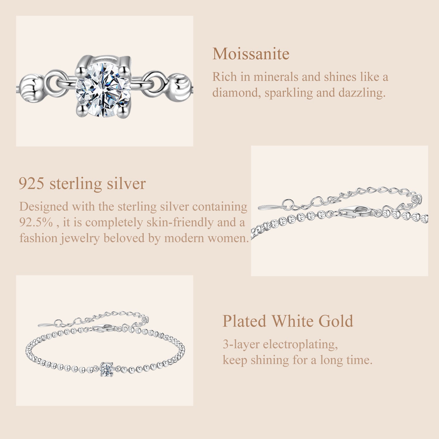 Beaded Solitaire Bracelet