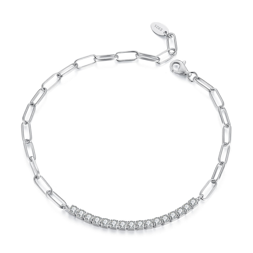 Paperclip Pavé Bracelet