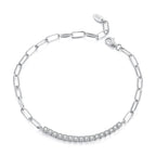 Paperclip Pavé Bracelet