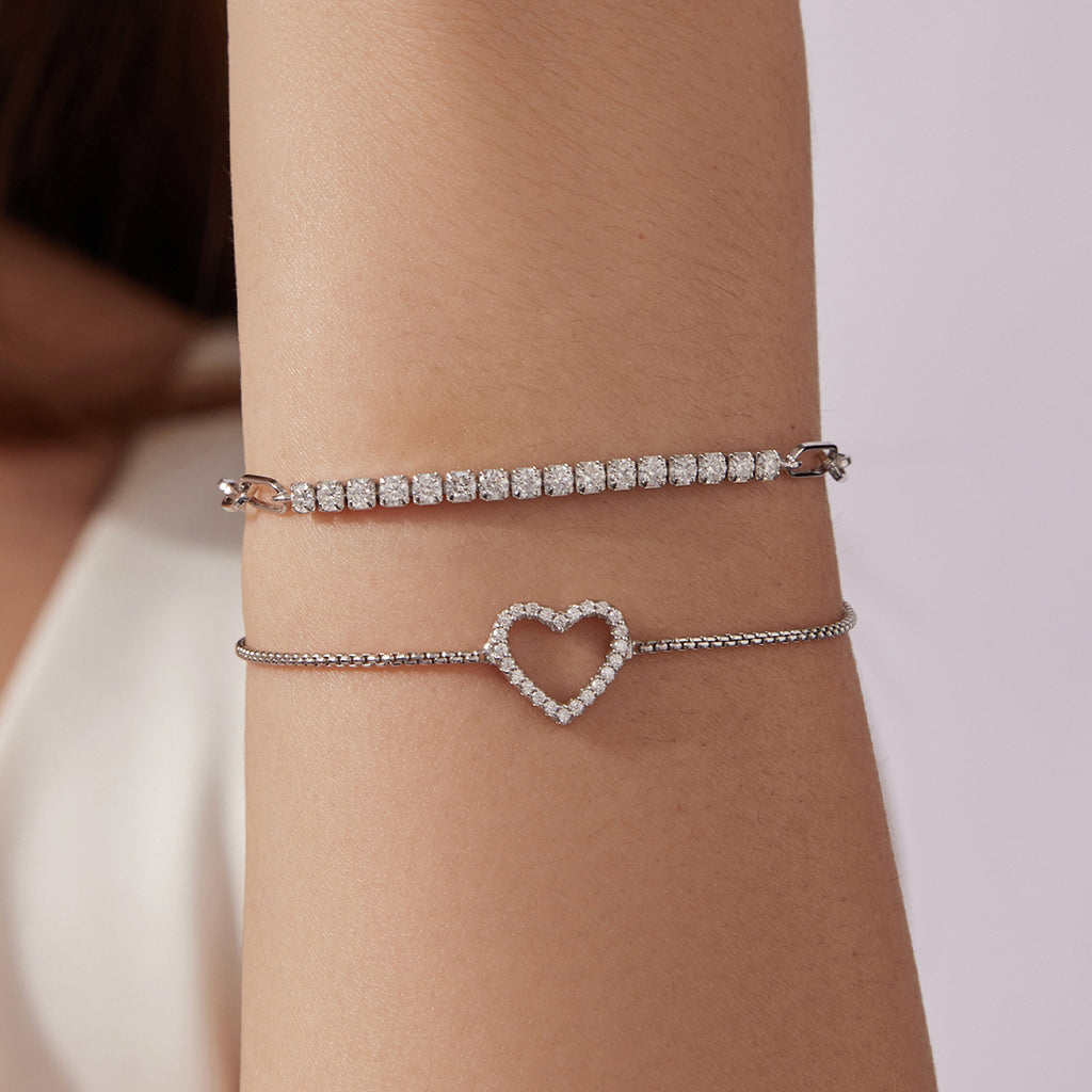 Paperclip Pavé Bracelet
