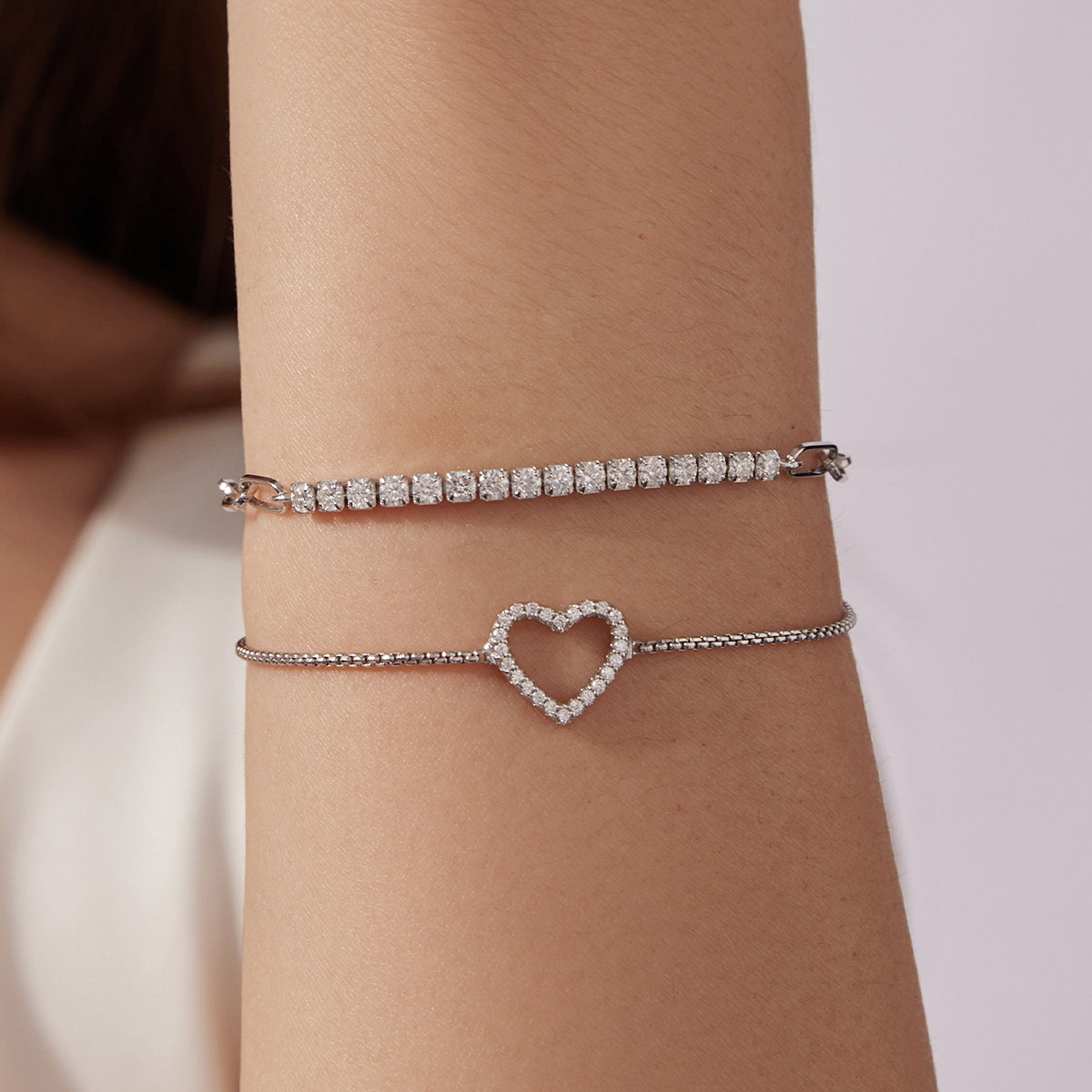 Paperclip Pavé Bracelet