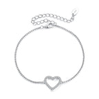Open Heart Pavé Bracelet