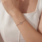 Open Heart Pavé Bracelet