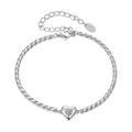 Wheat Chain Heart Bracelet