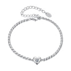 Wheat Chain Heart Bracelet
