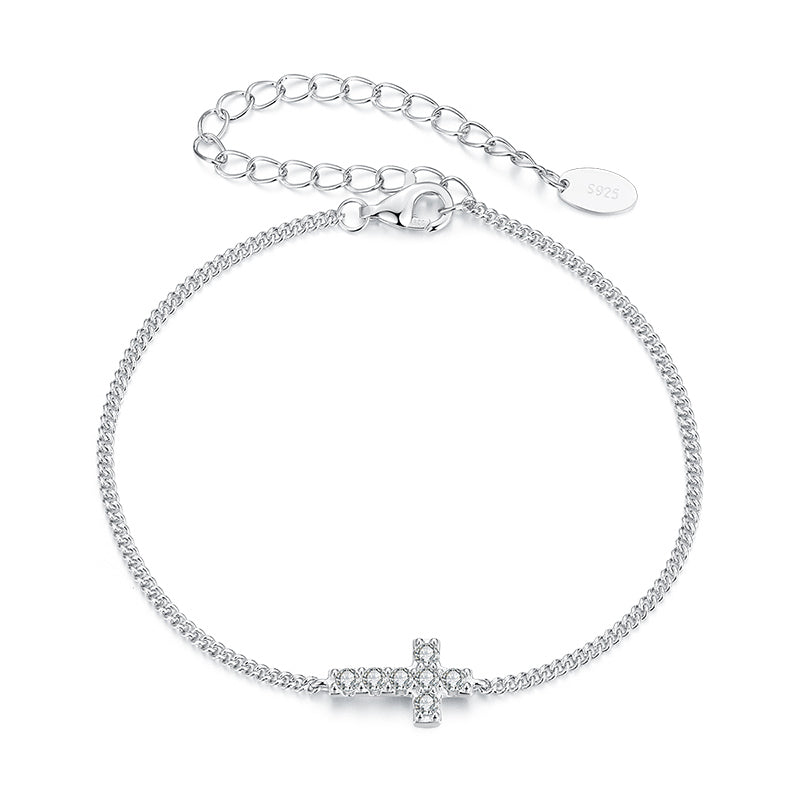 Pavé Cross Chain Bracelet