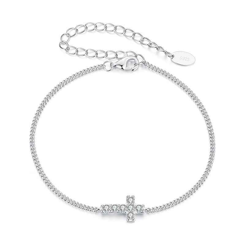 Pavé Cross Chain Bracelet