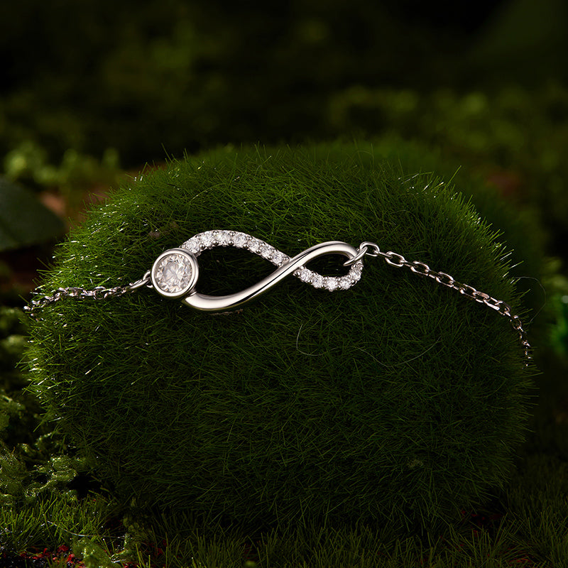 Half-Pavé Infinity Bracelet