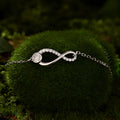 Half-Pavé Infinity Bracelet