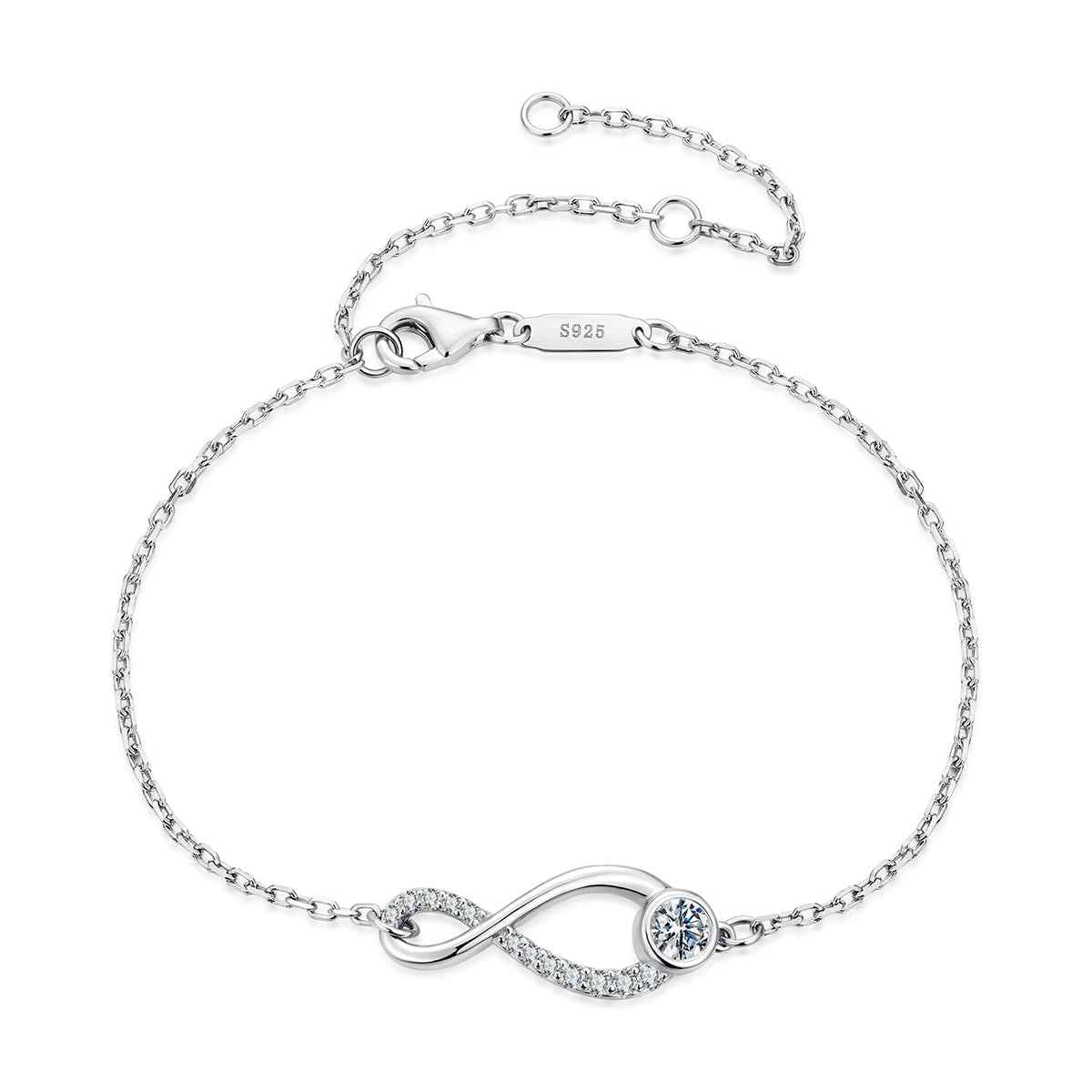 Half-Pavé Infinity Bracelet
