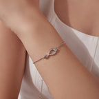 Half-Pavé Infinity Bracelet
