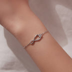 Half-Pavé Infinity Bracelet
