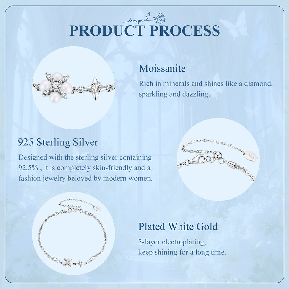 Pearl Star Cluster Bracelet